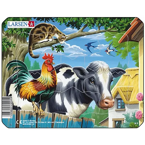 Larsen Puzzle Bauernhoftiere - 7 Teile