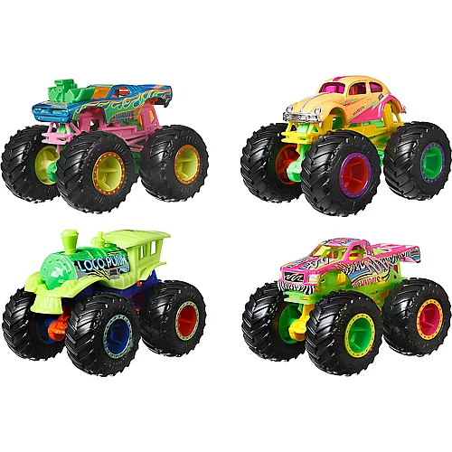 Hot Wheels Monster Trucks 4er-Pack No Neonsense (1:64)