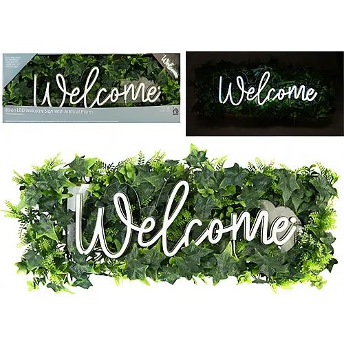 Sombo LED-Zeichen Welcome 61x23x8 cm