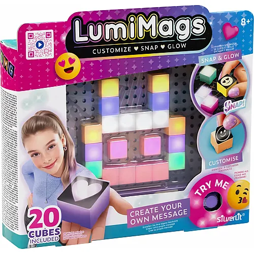Silverlit Lumimags 2-fach ass. 16x14.5 cm, 20 W�rfel, Sticker,
