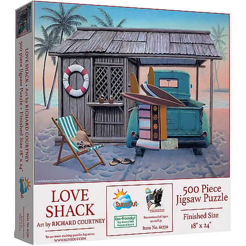 SunsOut Puzzle Richard Courtney Love Shack (500Teile)
