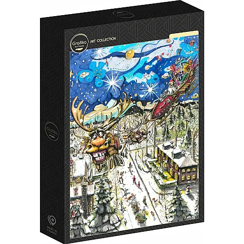 Grafika Puzzle Art Collection Die Tournee des Weihnachtsmanns (1000Teile)