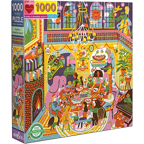 eeBoo Puzzle Familly Diner Night (1000Teile)