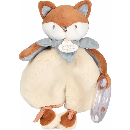 Doudou et Compagnie Timo Schmusetuch mit Rassel - 18 cm