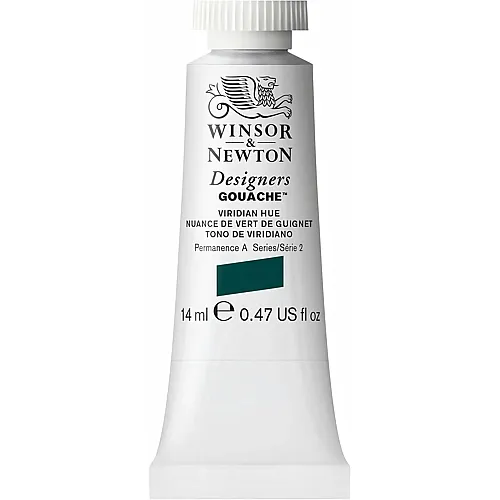 Winsor & Newton W&n Designers Gouache 14ml Tube Viridian Farbton