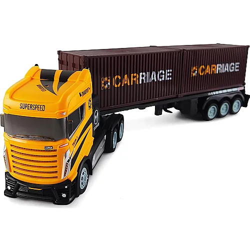 Truck mit Container-Auflieger