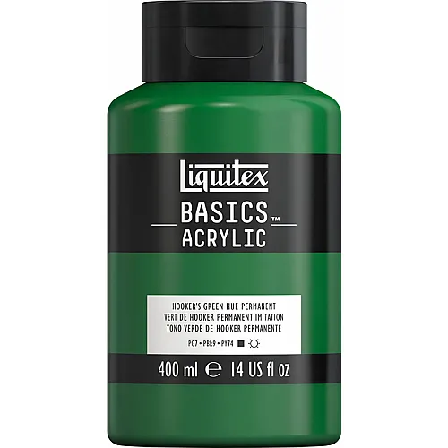 Liquitex Lqx Basics Acrylfarbe 400ml Flasche Hooker's Gr�n Perm. Farb
