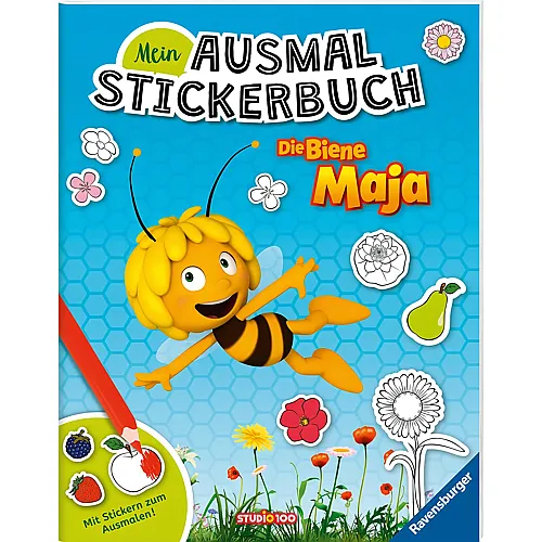 Mein Ausmalstickerbuch Biene Maja