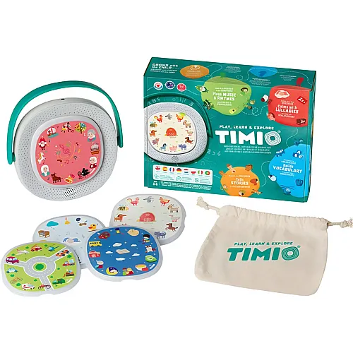 Timio Audio Player mit 5 Audio Discs in 8 Sprachen