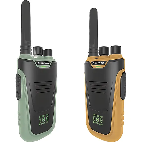 Kidywolf Walkie-Talkies mit Taschenlampe Gr�n/Orange