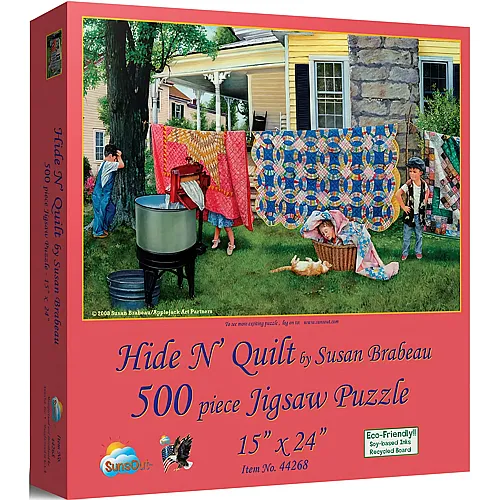 SunsOut Puzzle Susan Brabeau Hide N Quilt (550Teile)