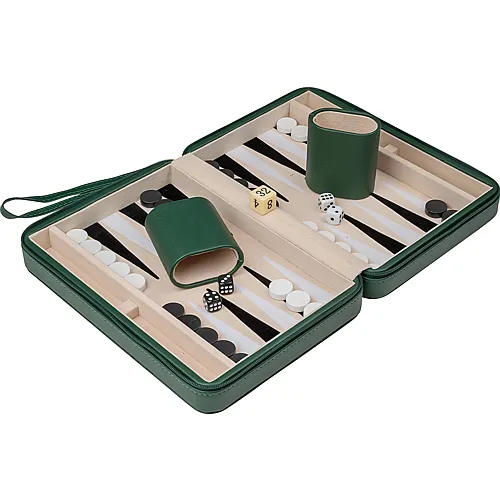 Philos Backgammon - Thasos - Reise, Kunstleder - magnetisch