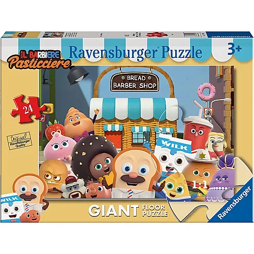 Ravensburger Puzzle Giant Floor Il Barbiere Pasticcere Bread Barber Shop - 24 Teile