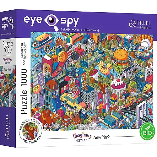 Trefl Puzzle Spy Imaginary Cities: New York, USA - 1000 Teile
