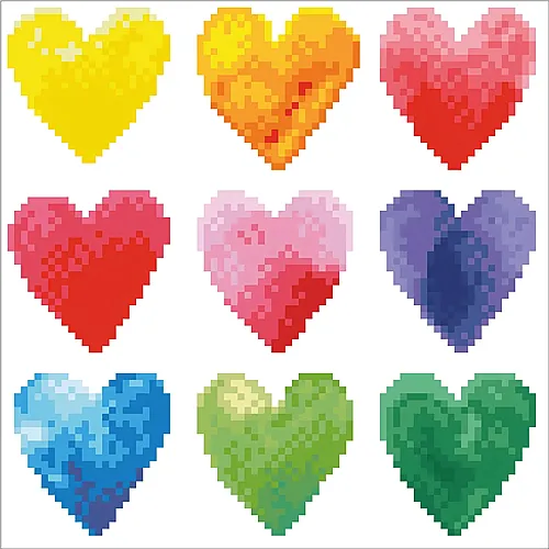 Diamond Dotz Herzen Regenbogen