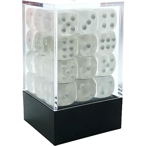 Würfel 12mm in Box Weiss - 36 Teile