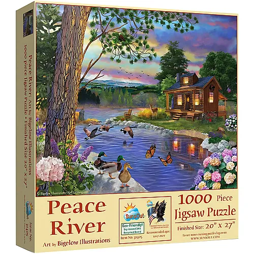 SunsOut Puzzle Bigelow Illustrations Peace River - 1000 Teile