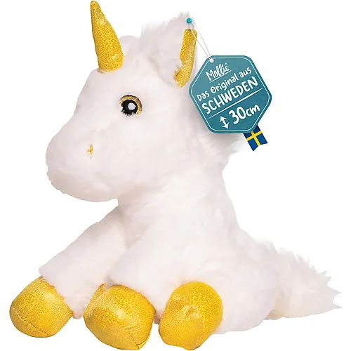 Mollis Kuscheleinhorn Gold - 30 cm