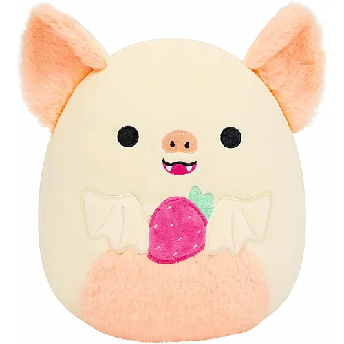 Squishmallows Pl�sch Meghan die Frucht-Fledermaus mit Erdbeere - 19 cm
