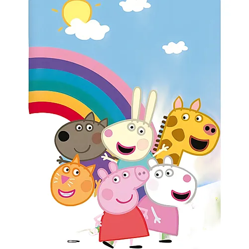 Herding Peppa Pig Bed Linen, Pillowcase 80 x 80 cm with Reversible Motif, Duvet Cover 135 x 200 cm, with Zip, 100%