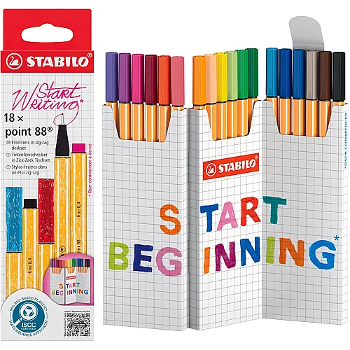 Stabilo point 88 Zick Zack - 18 Teile