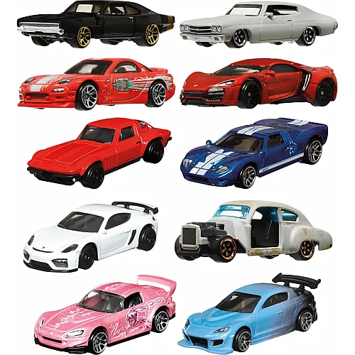 HOT Wheels Fast & Furious ass. 10-fach ass., 1:64, hochwertige