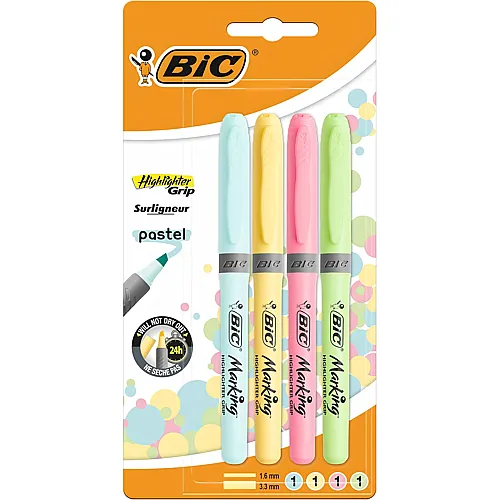 BIC Highlighter Grip pastel Leuchtstift