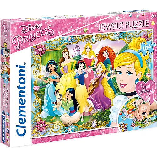 Clementoni Puzzle Jewels Disney Princess - 104 Teile