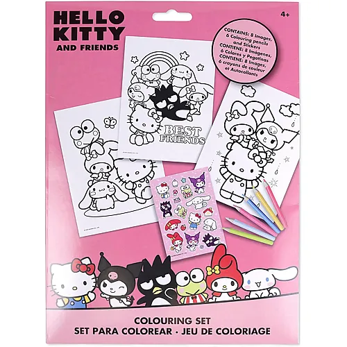 Kids Licensing Hello Kitty Malset mit Sticker 21x18.5cm
