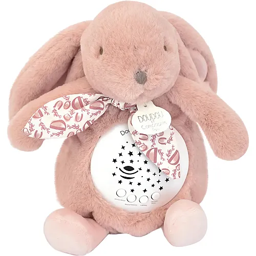 Nachtlicht Sterne & Musik Hase Rosa - 19 cm