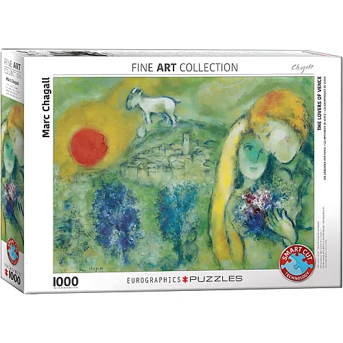 Eurographics Puzzle Fine Art Collection Marc Chagall - Liebende in Vence (1000Teile)