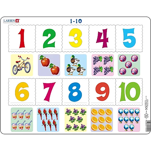 Larsen Puzzle Mathematik: Die Zahlen von 1 bis 10 - 10 Teile