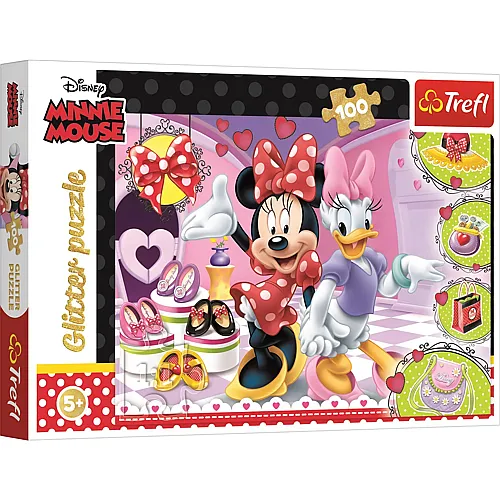 Trefl Puzzle Glitzer Minnie Mouse (100Teile)