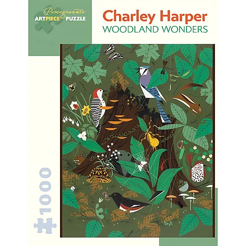 Pomegranate Puzzle Charley Harper - Woodland Wonders, 1977 - 1000 Teile