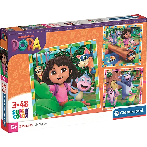 Clementoni Puzzle 3in1 Dora the Explorer - 48 Teile