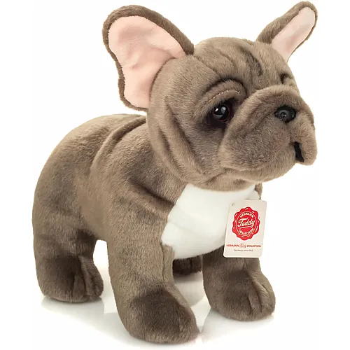 Teddy-Hermann Franz�sische Bulldogge stehend grau 30cm
