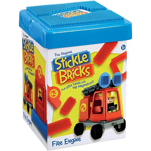 Flair Stickle Bricks, Feuerwehrauto-Bauset, Das Geeignet Erste Konstruktionsspielzeug f�r Kleinkinder, Leicht Zusammenzubauende Bausteine, F�rdert Geschicklichkeit und Fantasie, Geeignet ab 18 Monaten
