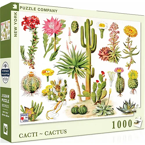 New York Puzzle Company Vintage Images - Cactus (1000Teile)