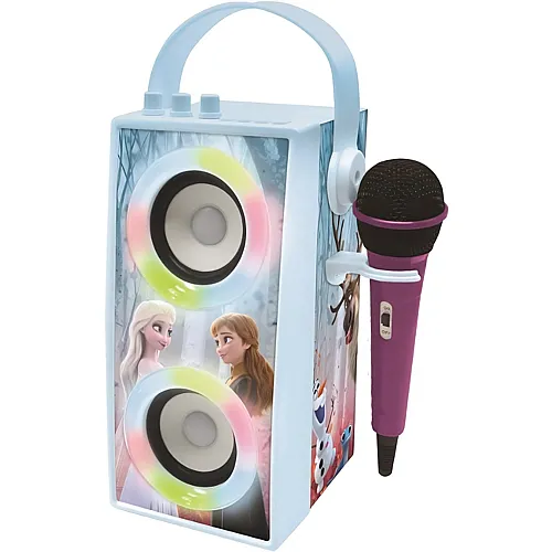 Lexibook Disney Frozen Tragbarer Bluetooth-Lautsprecher mit Mikrofon und Lichteffekten