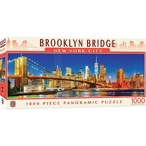 Master Pieces Puzzle Panorama City Panoramics - Brooklyn Bridge (1000Teile)