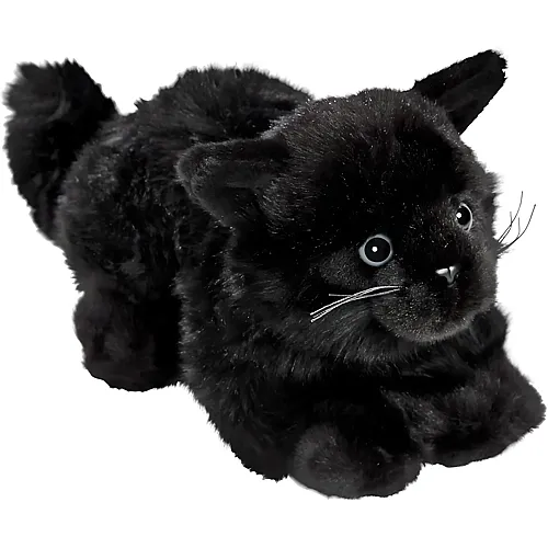 Carl Dick Katze liegend Schwarz - 20 cm
