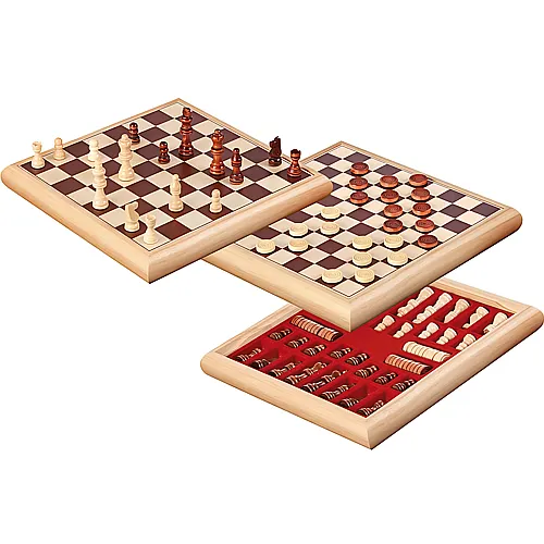 Philos Spiele Schach-Dame-Set, Holzbox