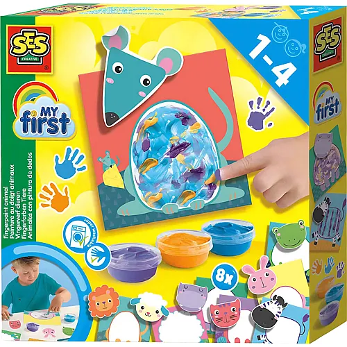 Fingerfarben Tiere