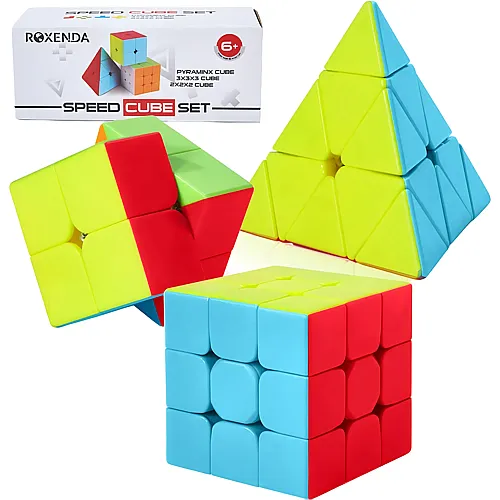 Zauberwürfel Set, Speed Cube Set mit 2x2, 3x3 & Pyramide