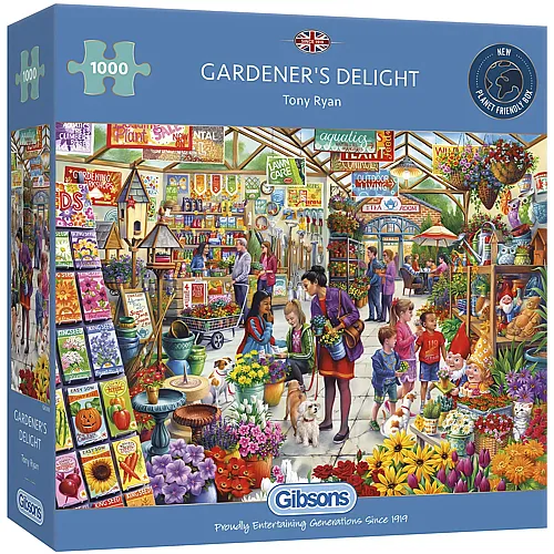 Gibsons Puzzle Tony Ryan Gardener's Delight - 1000 Teile