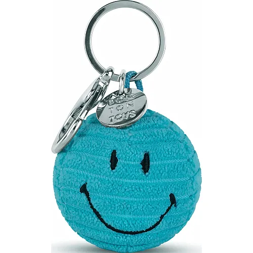 Bon Ton Toys Smiley ECO Kordsamt t�rkis 4.5cm Schl�sselanh�nger