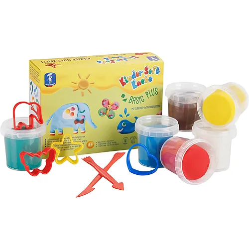 Kinder Soft Knete Basic Plus - 6 x 150 g