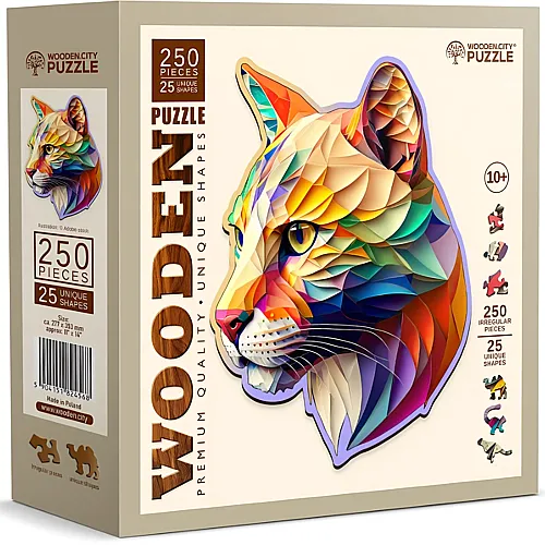 Wooden City Puzzle Gaudy Cougar M (250Teile)