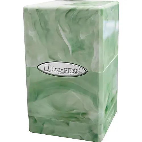 Ultra Pro Satin Tower Deck Box - Marble Lime Green, White