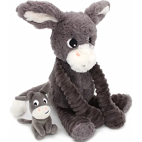 Poitou die Esel-Mama mit Baby - 24 cm